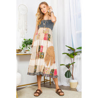 Boho Western Smocked Sundress