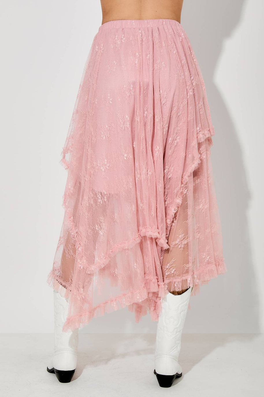 Lace Layered Hem Skirt