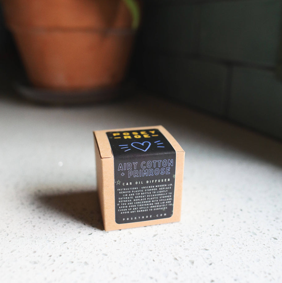 Airy Cotton + Primrose Scented Oil Car Diffuser