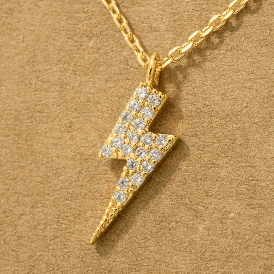 Cz Lightning Bolt Necklace