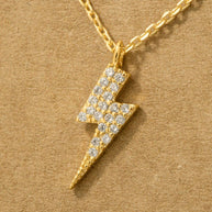Cz Lightning Bolt Necklace