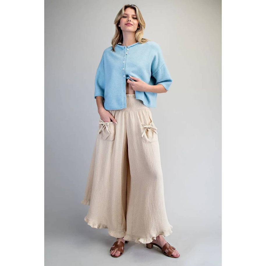 Mineral Washed Pants, Oatmeal