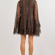 Ruffle Lace Mini Dress