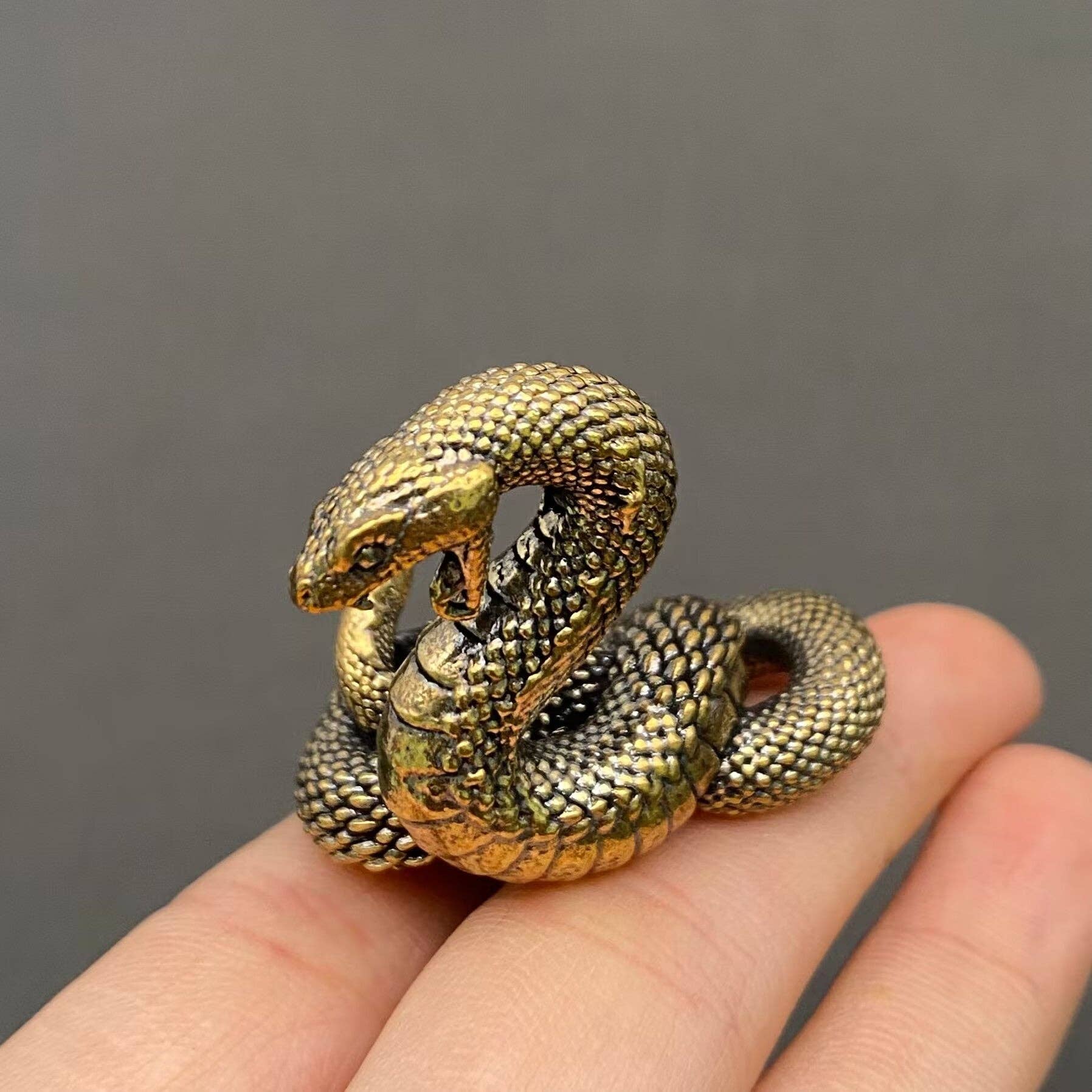 Python Brass Figurine
