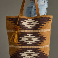 Tan, Brown & Cream Western Tote