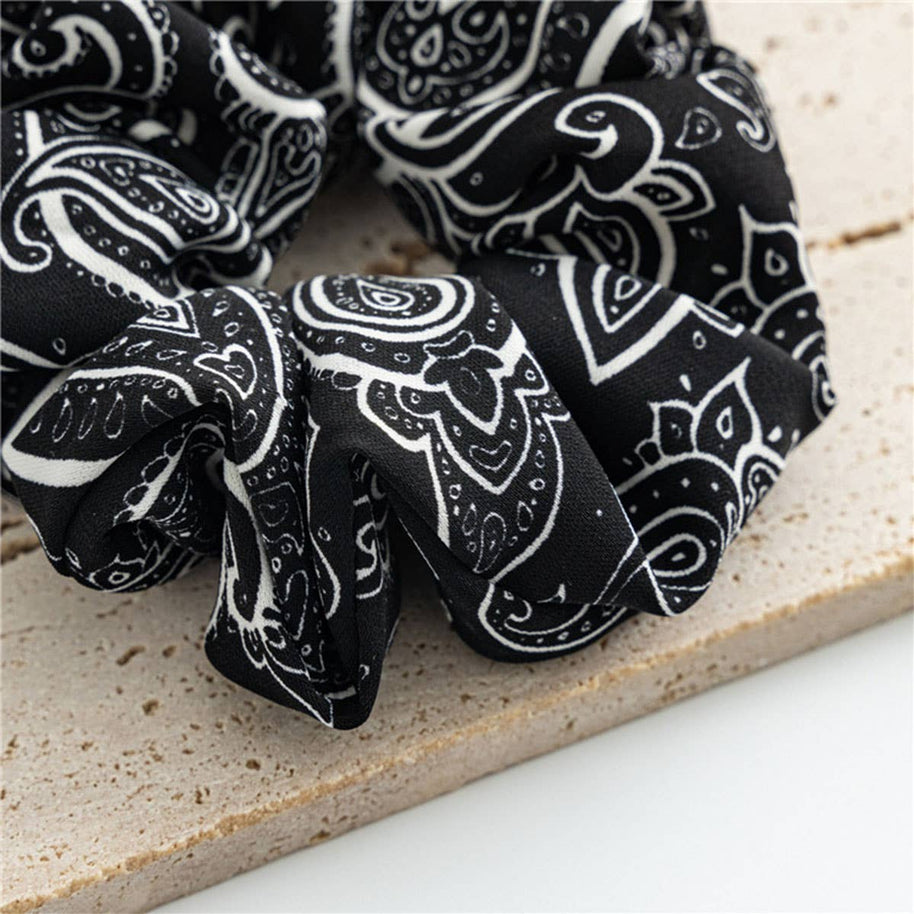Paisley Print Scrunchies