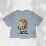 Boot Scootin Kitties Boxy Crop Top