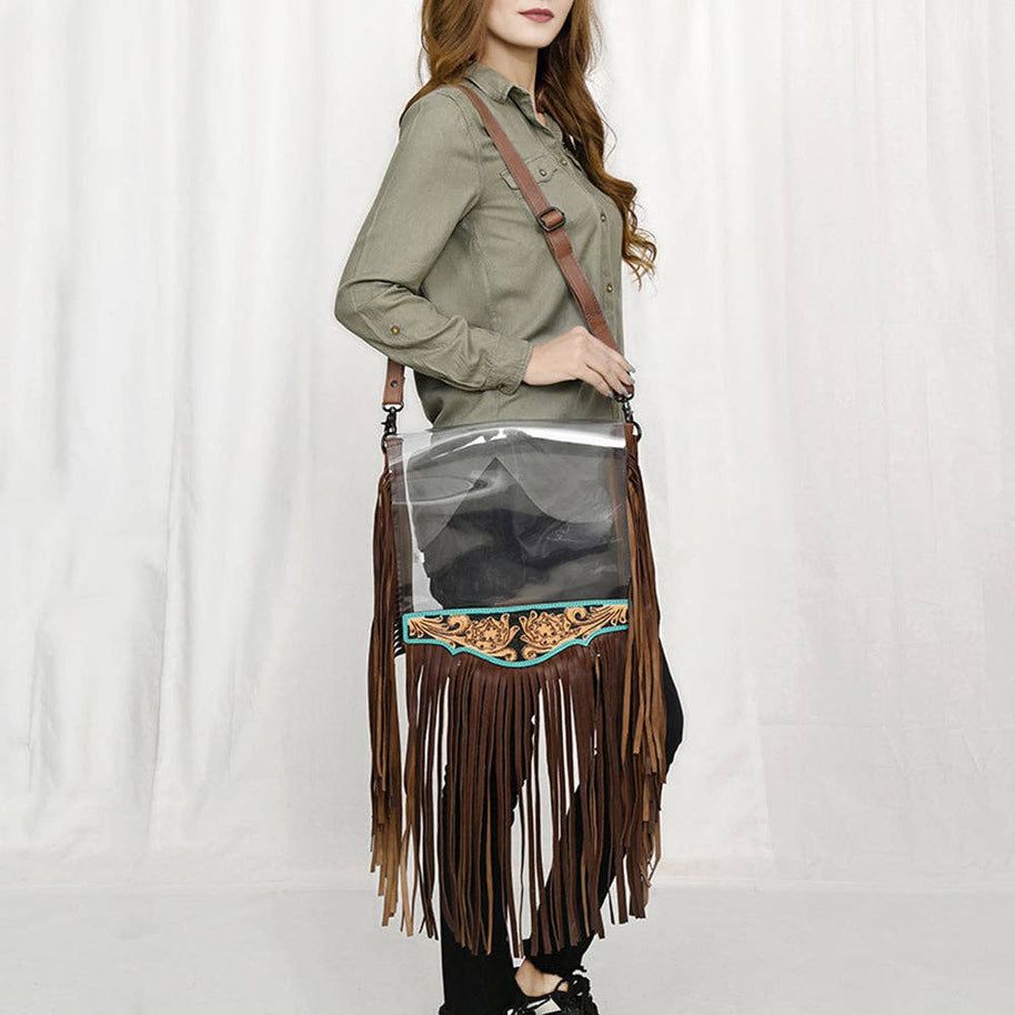 Clear Leather Concert Bag