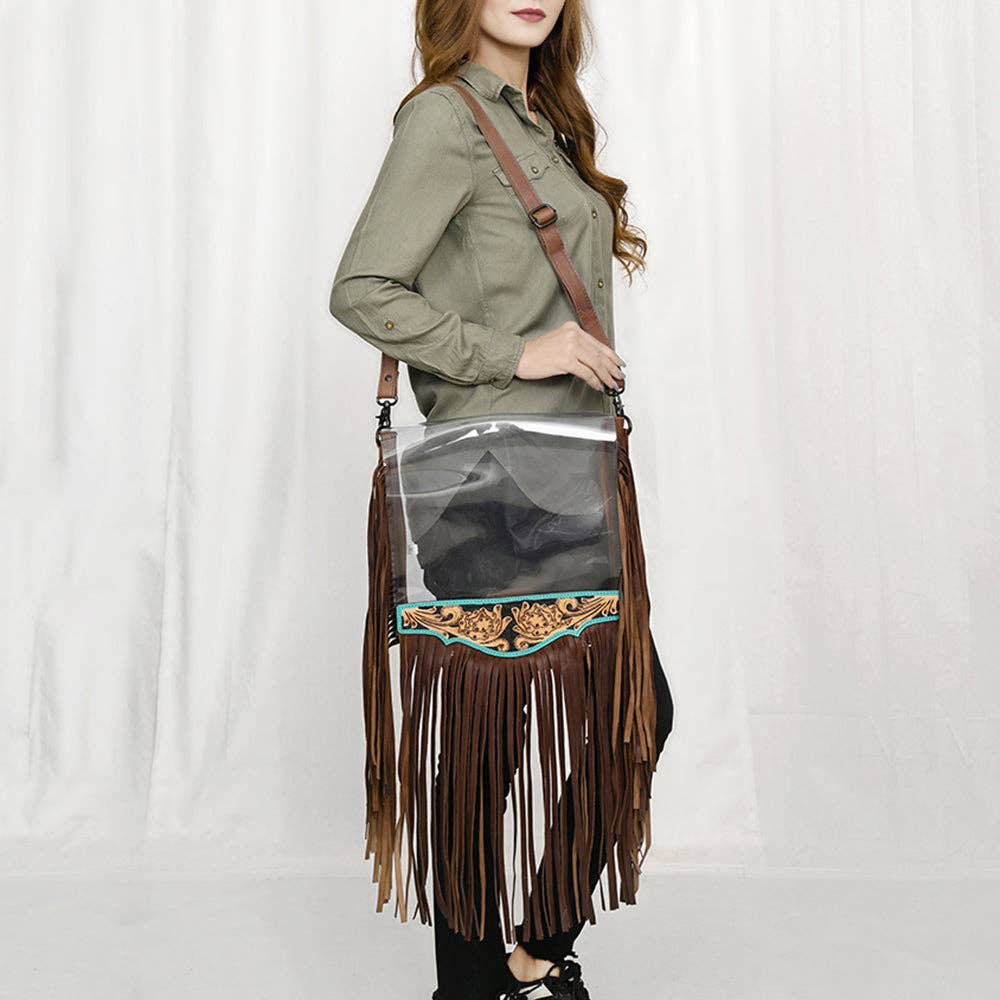 Clear Leather Concert Bag