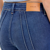 Mid-Rise Flare with Pintuck Jeans, 30