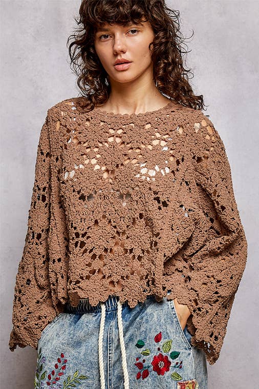Crochet Chenile Sweater