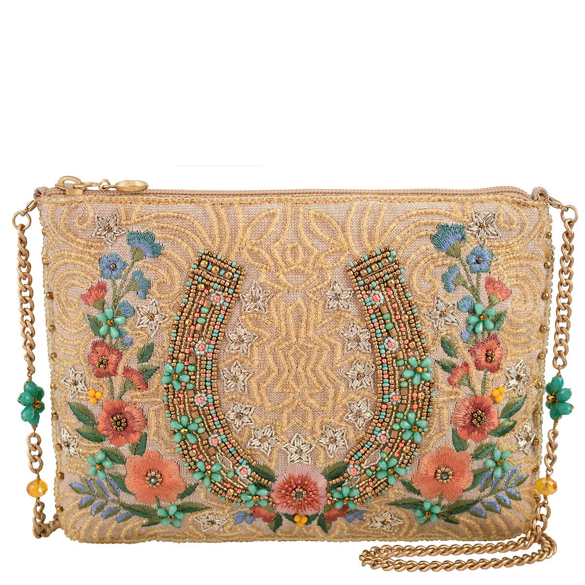 Iron Luck Hand-Beaded Crossbody Bag