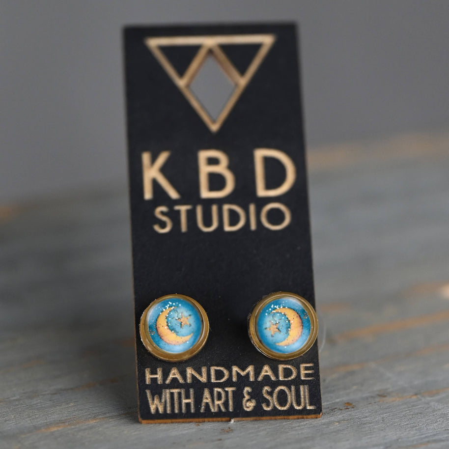 Moon & Star Picture Studs