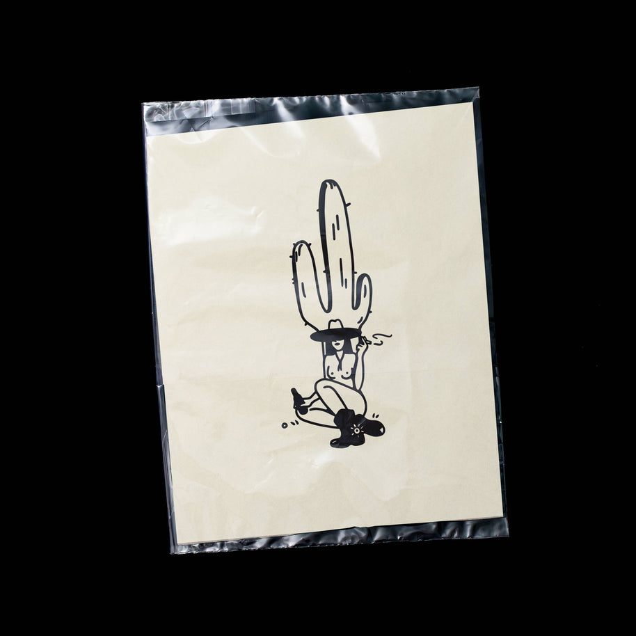 Desert Cowgirl Minimal Western Art Print