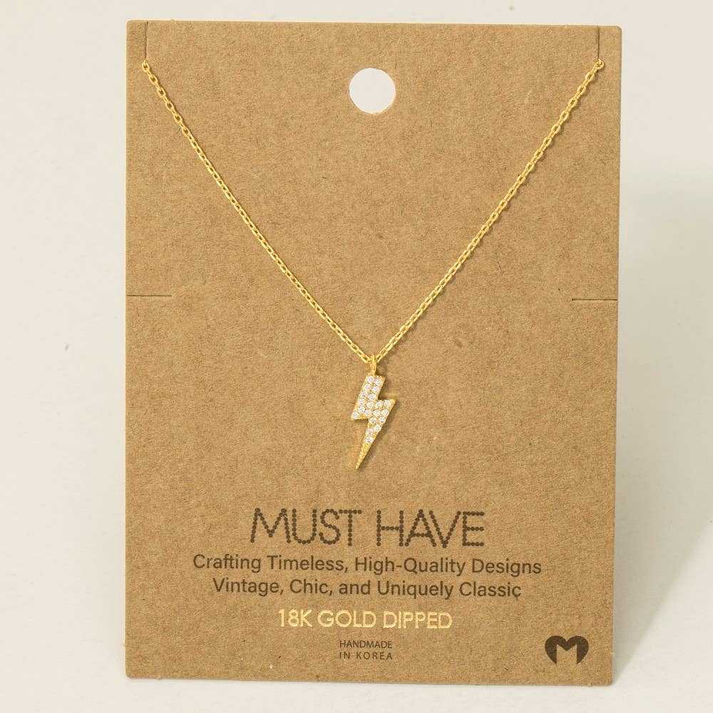 Cz Lightning Bolt Necklace