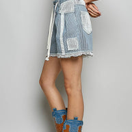 Vintage Washed Striped Shorts