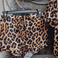 Baha Ranch Retro Pop Western Leopard Cowgirl Satin Pajamas