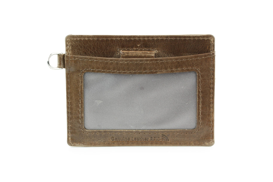 Small ID Wristlet Floral Filigree Leather