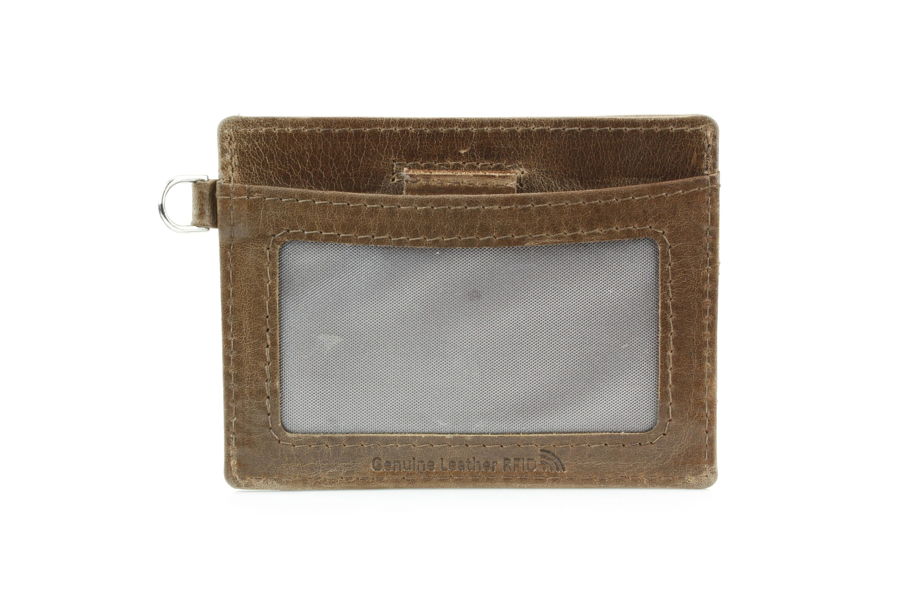 Small ID Wristlet Floral Filigree Leather