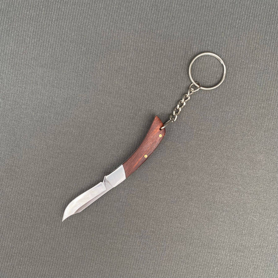 Wood & Acrylic Handle Foldable Stainless Steel Knife