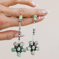 Soul Sister Flower Sterling Silver & Stone Earrings