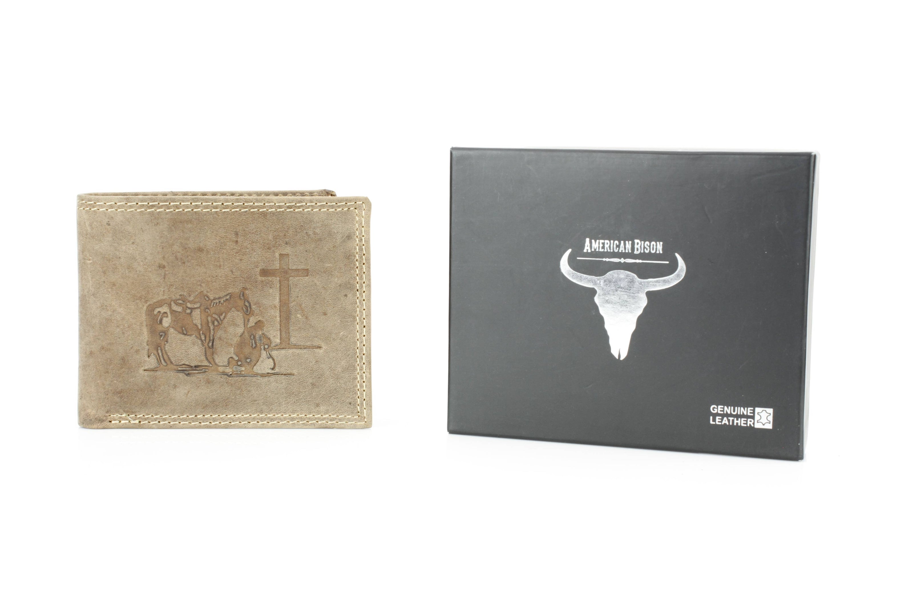 Men’s Bi-Fold Wallet with Praying Cowboy Emboss