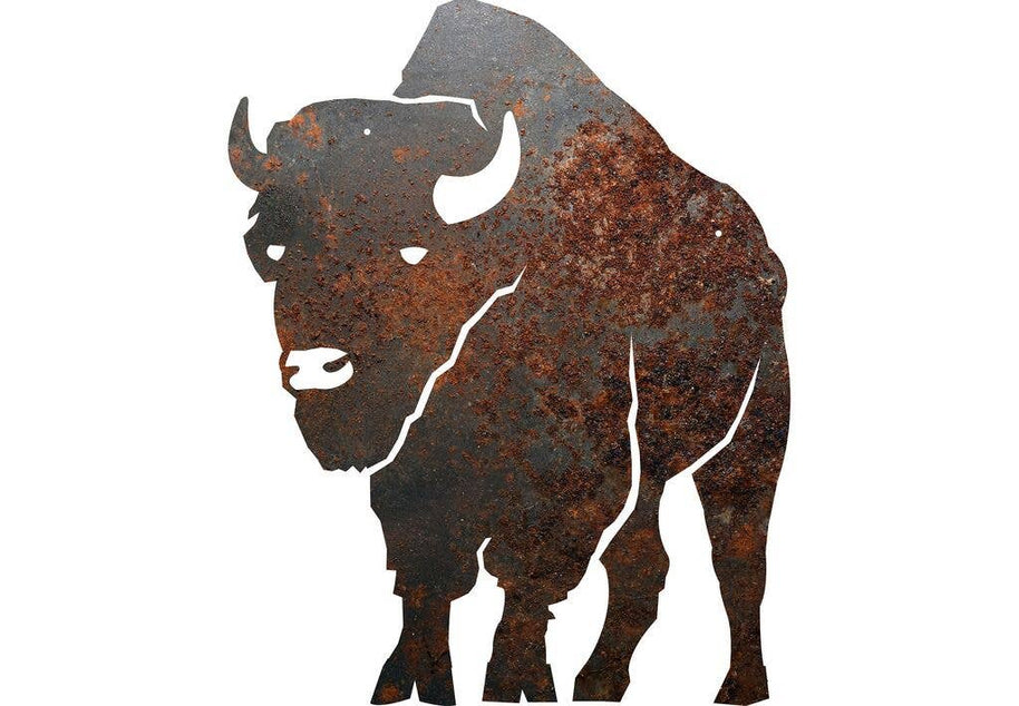 RUSTIC METAL BUFFALO SILHOUETTE SIGN