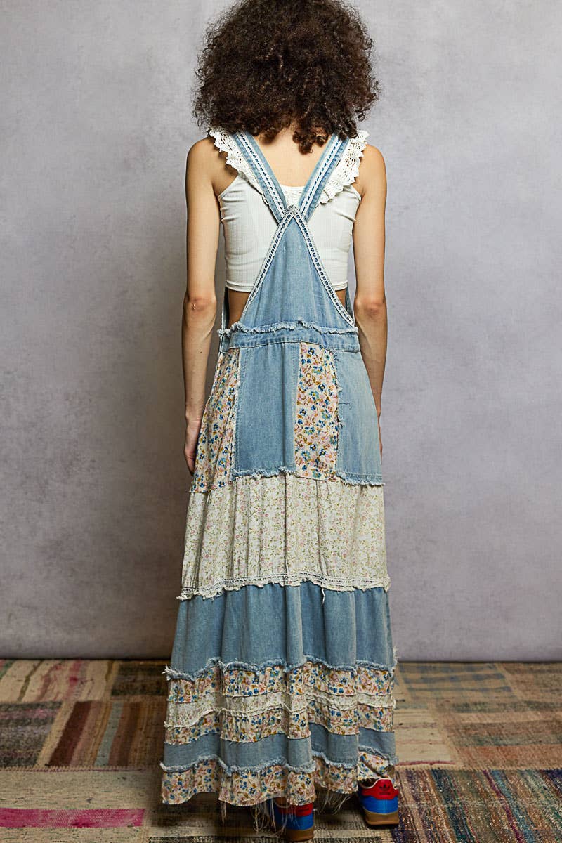 Vintage Washed Suspender Dress, Denim