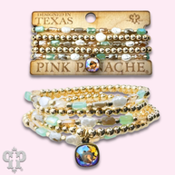 Five Strand Pastel Bracelet Stack Swarovski® Crystals