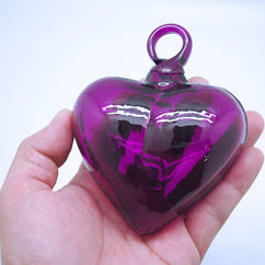 Medium Glass Heart Ornament