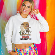 Boot Scootin Kitties Cropped Hoodie