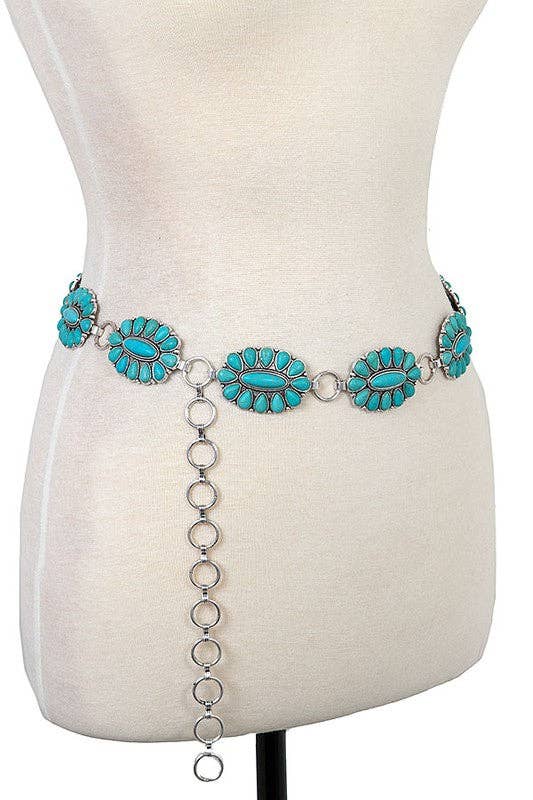 Pink Floral Concho Belt