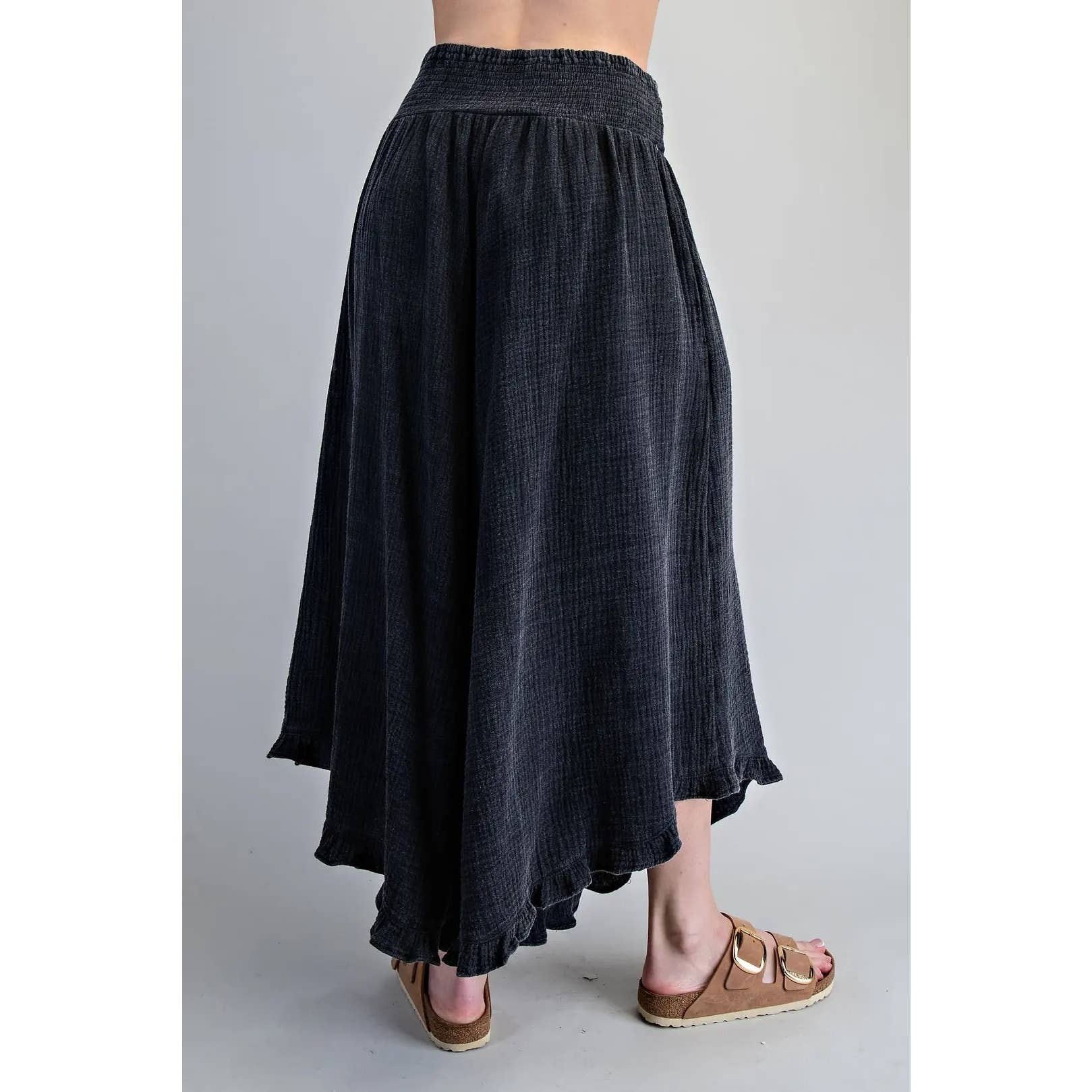 Mineral Washed Pants, Ash Black