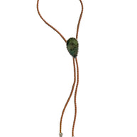 Emerald Bolo Tie, Silver Accents