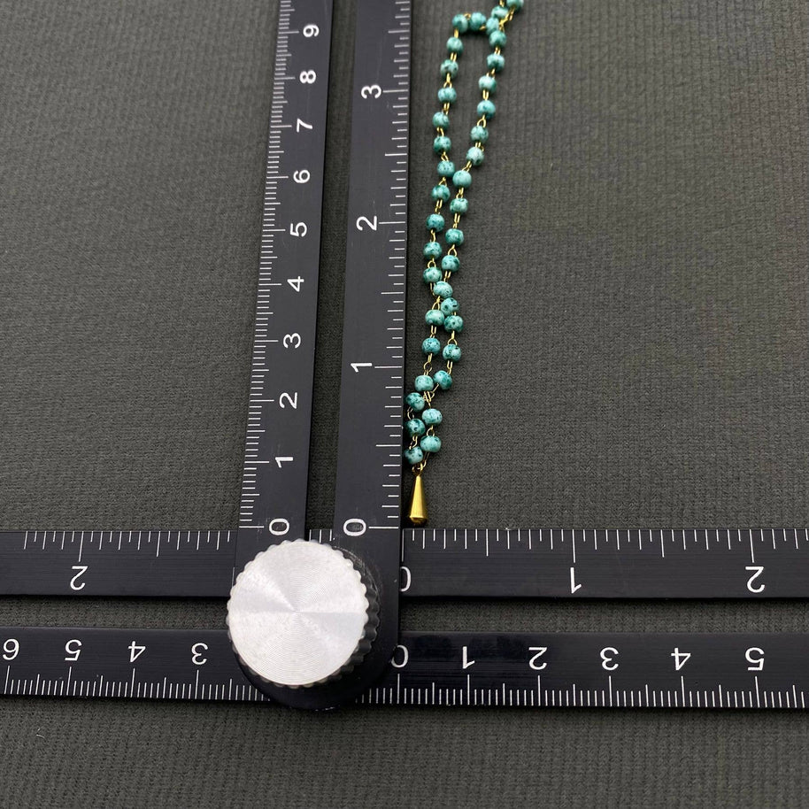 18K GP SS Seed Bead Chain Necklace