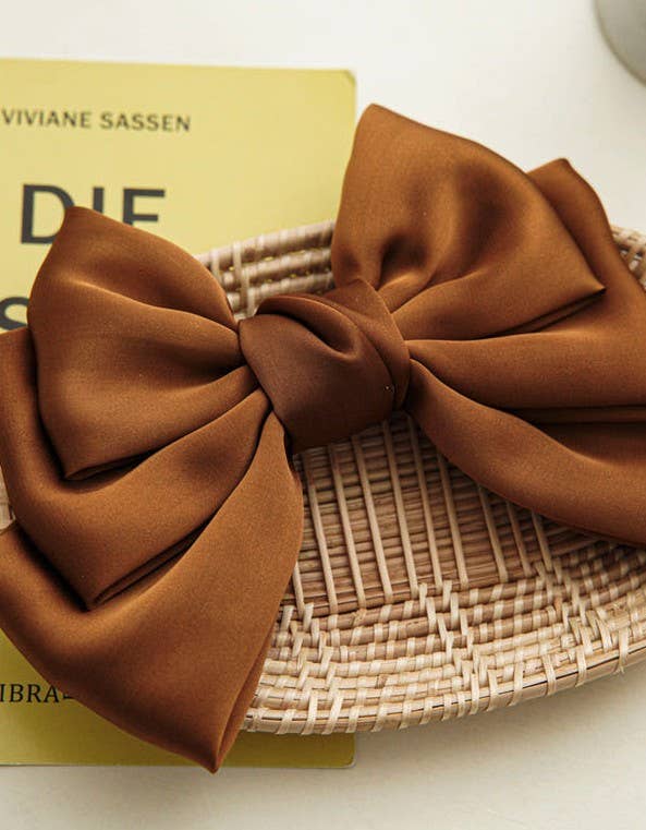 Satin Bow Hair Clips