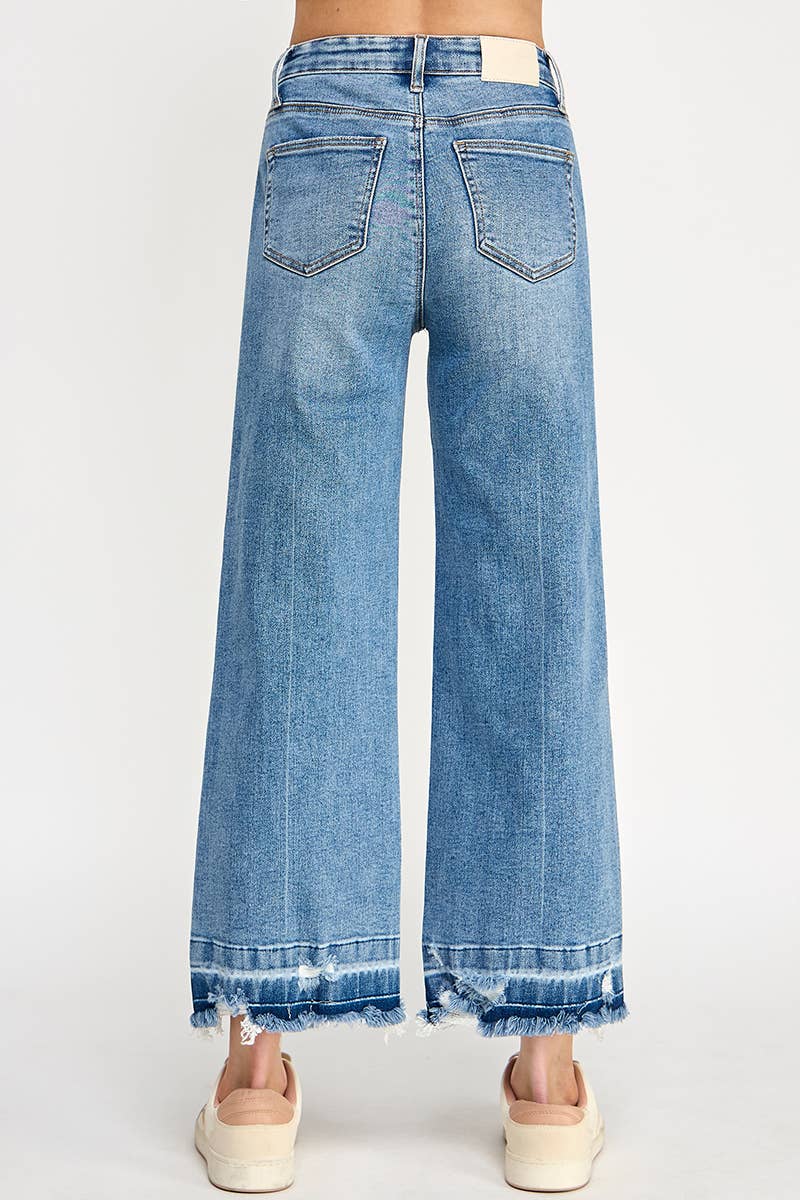 Tummy Control High-Rise Crop Jeans with Released Hem
