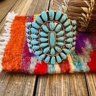 Handcrafted Turquoise & Sterling Silver Cuff Bracelet