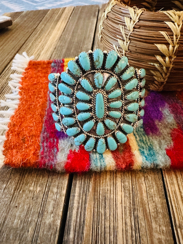 Handcrafted Turquoise & Sterling Silver Cuff Bracelet