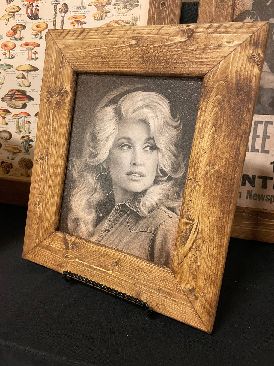 Antiqued Dolly Parton Face Picture