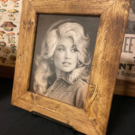 Antiqued Dolly Parton Face Picture