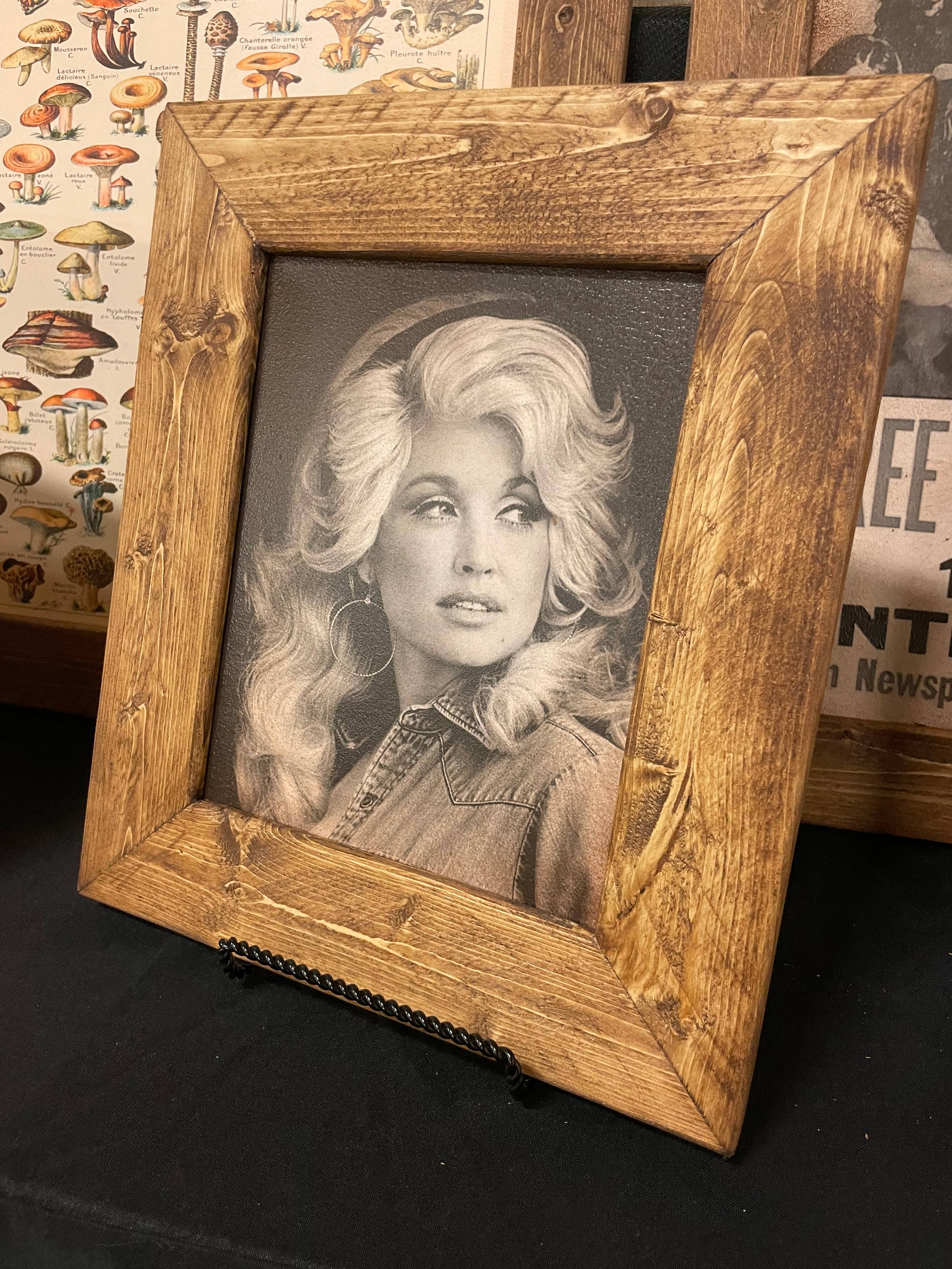 Antiqued Dolly Parton Face Picture