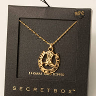 Secret Box Gold Dipped Secret Box Cowboy Boot Necklace