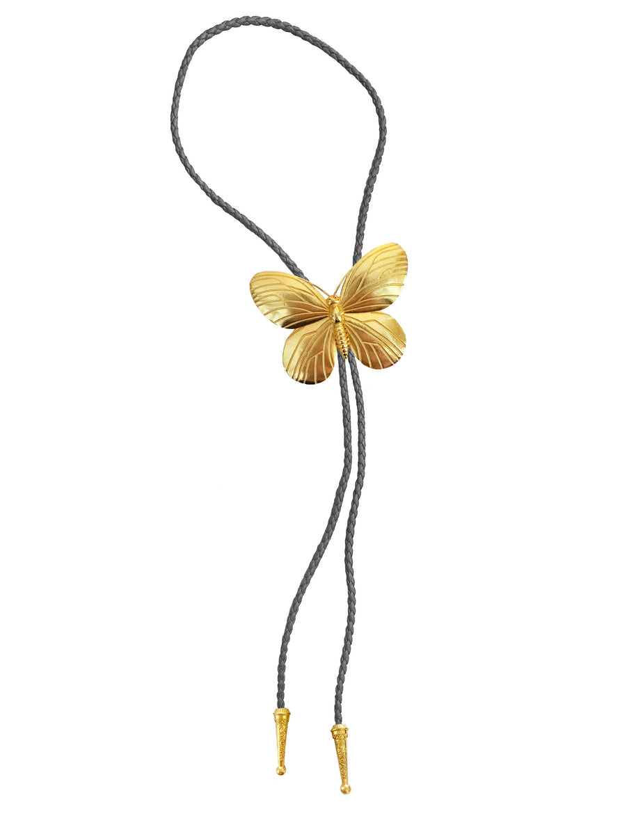 Gold Butterfly Bolo Tie