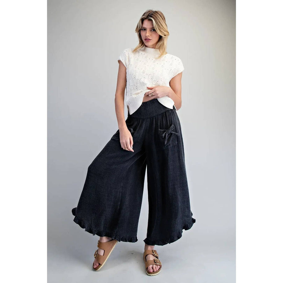 Mineral Washed Pants, Ash Black