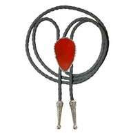 Gemstone Bolo Tie - Red Jasper