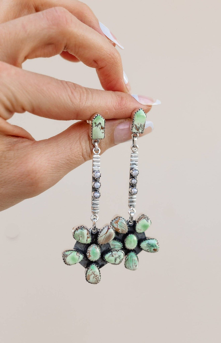 Soul Sister Flower Sterling Silver & Stone Earrings