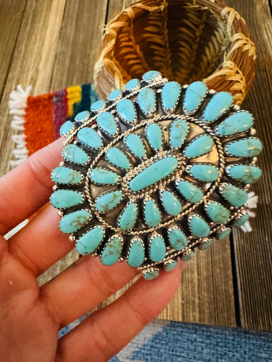 Handcrafted Turquoise & Sterling Silver Cuff Bracelet
