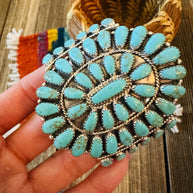 Handcrafted Turquoise & Sterling Silver Cuff Bracelet