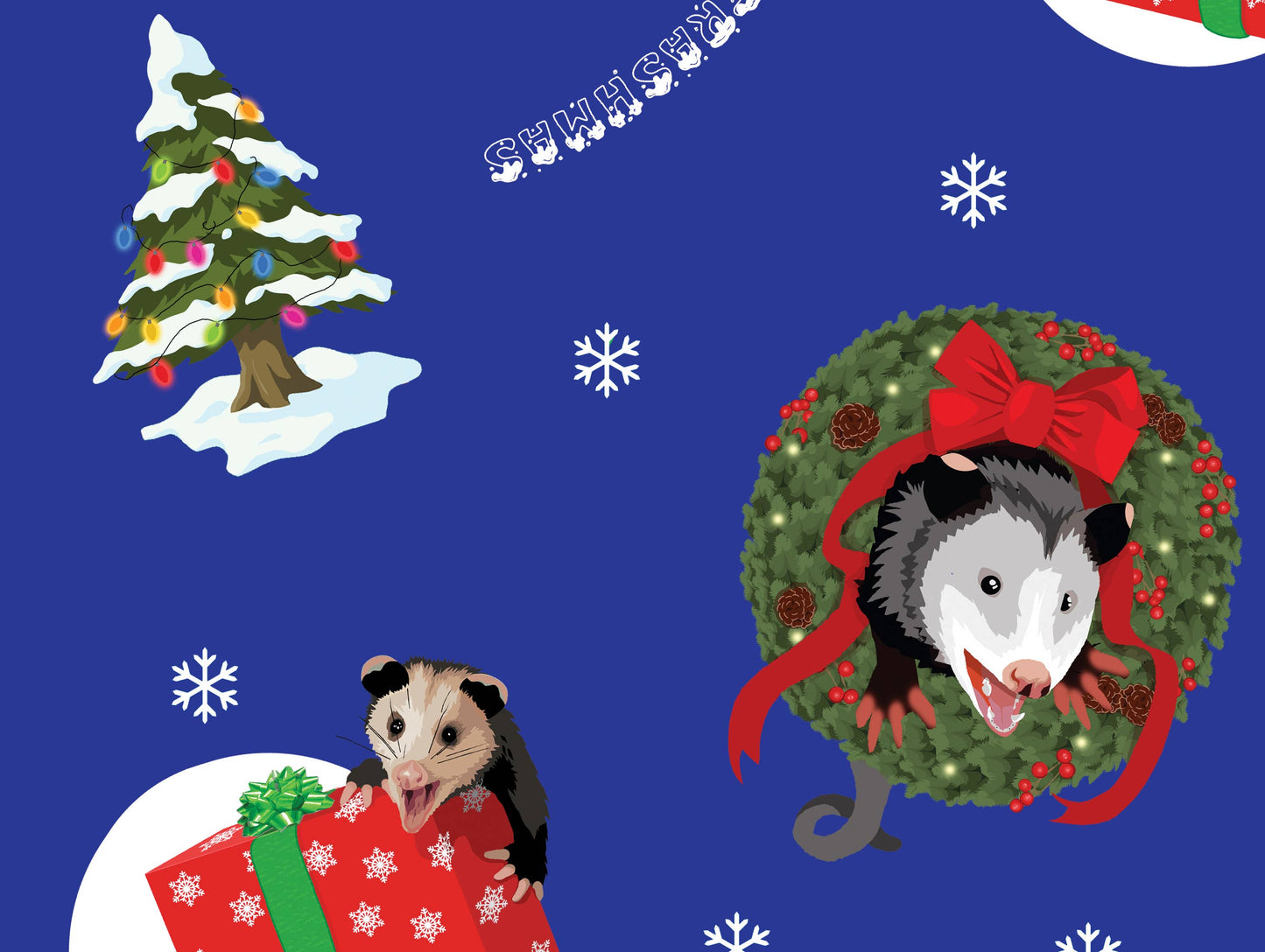 Merry Trashmas Wrapping Paper - Possum Christmas Gift Wrap